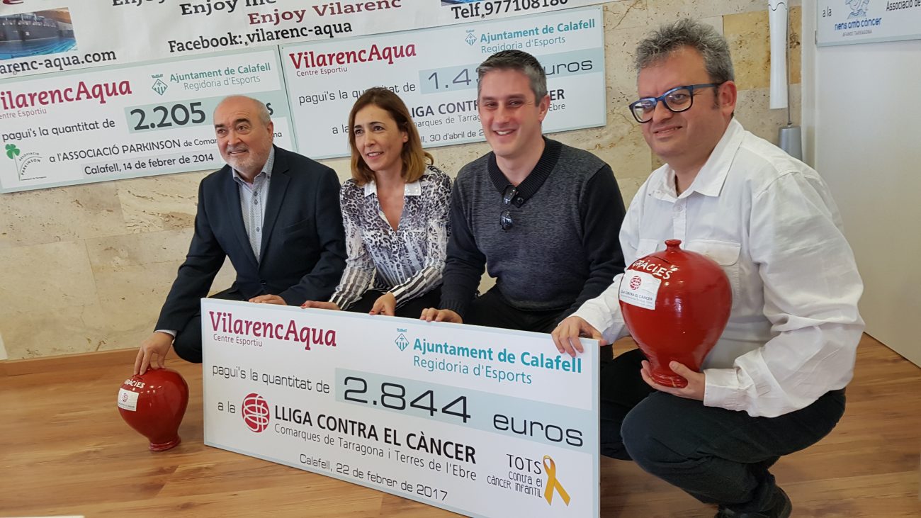 Vilarenc Aqua de Calafell recapta 2.844€ per la Lliga Contra el Càncer