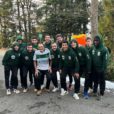 Els jugadors del Parlem Calafell celebrant la classificació per la WSE Champions League